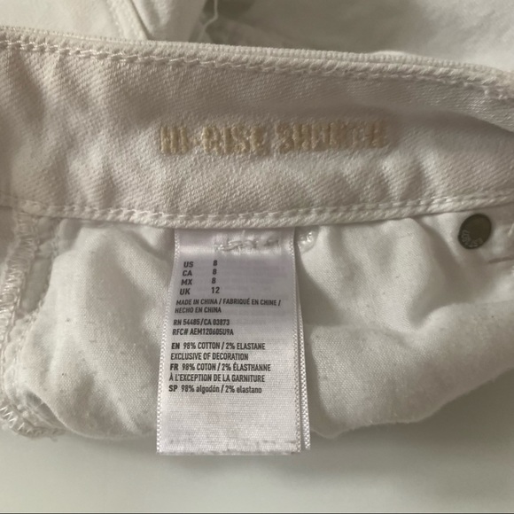 AEO High Rise Shortie Shorts in White - Picture 3 of 3